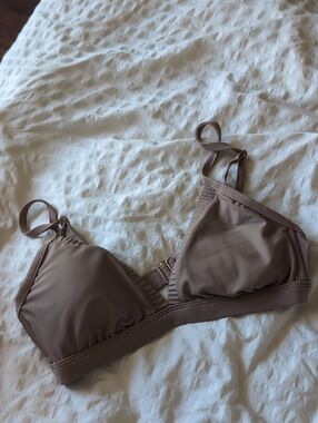 Kona Sol Taupe Brown Bralette with Adjustable Straps